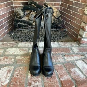 Black knee high boots